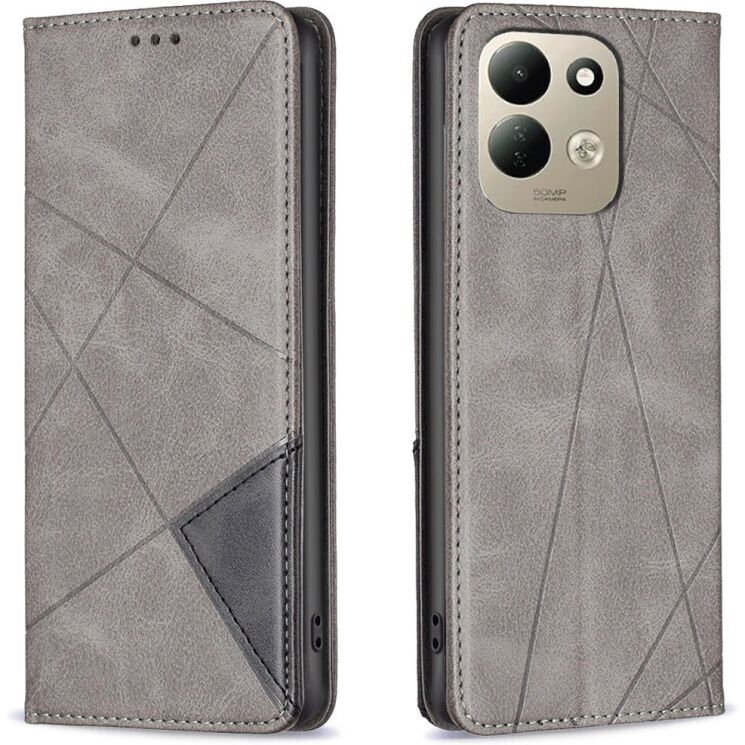 Чехол-книжка с карманами UniCase Geometric Pattern для Xiaomi Redmi 17 - Grey (429004H) Чехол-книжка с карманами UniCase Geometric Pattern для Xiaomi Redmi 17 - Grey: фото 1 из 9