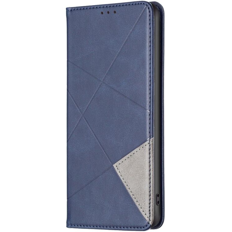 Чехол-книжка с карманами UniCase Geometric Pattern для Xiaomi Redmi Note 15 Pro Plus / Poco M8 Pro 5G - Blue: фото 2 из 10
