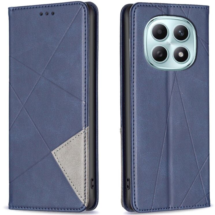 Чехол-книжка с карманами UniCase Geometric Pattern для Xiaomi Redmi Note 15 Pro Plus / Poco M8 Pro 5G - Blue: фото 1 из 10