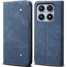 Чохол-книжка з кишеньками UniCase Jeans Wallet для Xiaomi 17 - Blue: фото 1 з 7