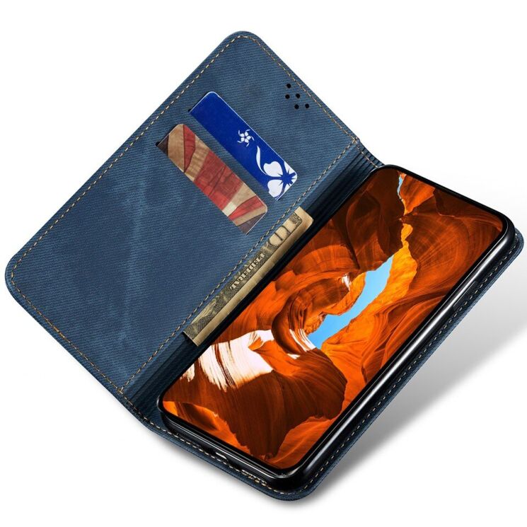 Чохол-книжка з кишеньками UniCase Jeans Wallet для Xiaomi 17 - Blue: фото 2 з 7