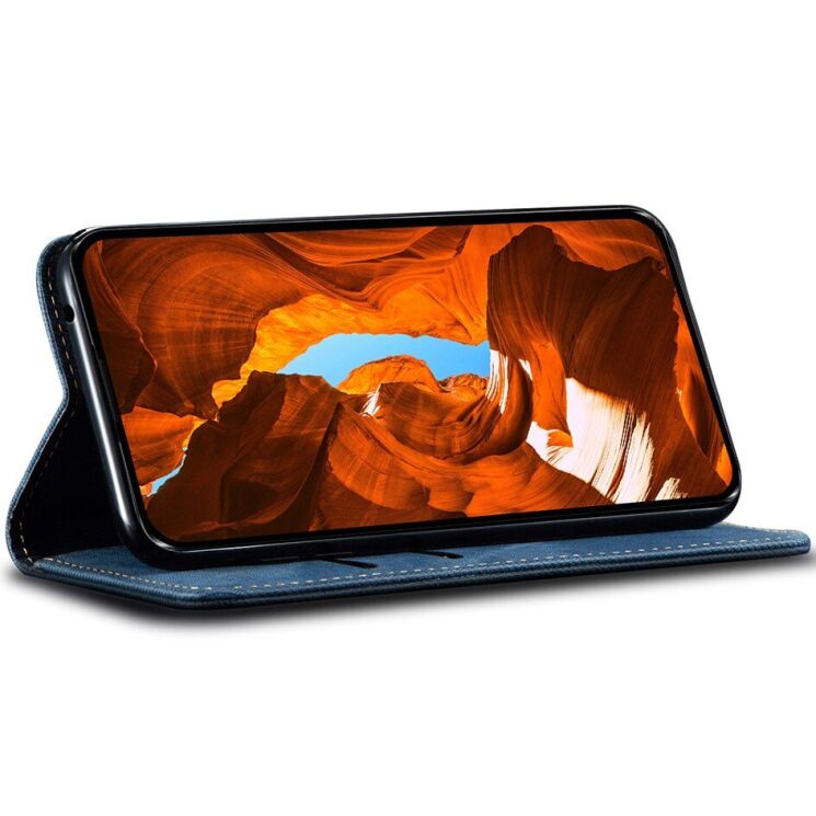 Чохол-книжка з кишеньками UniCase Jeans Wallet для Xiaomi 17 - Blue: фото 3 з 7