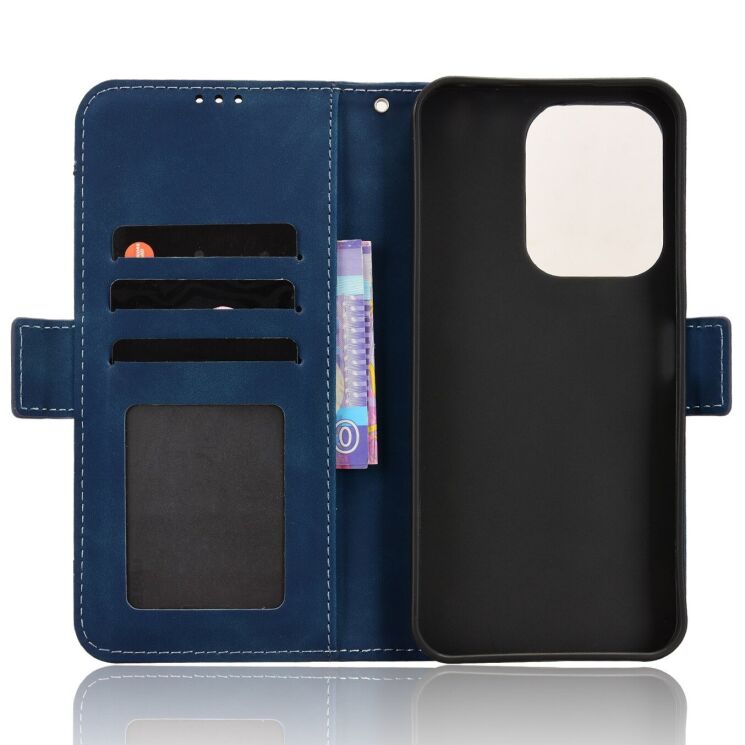 Чехол-книжка с кармашками Deexe Wallet Stand для Xiaomi Poco C95 Pro - Blue: фото 4 из 15