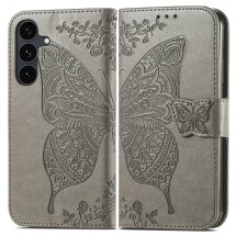 Чехол-книжка с рисунком UniCase Butterfly Pattern для Samsung Galaxy S26 FE - Grey: фото 1 из 6