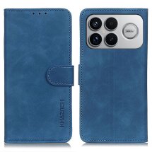 Чехол-книжка с застежкой KHAZNEH Retro Wallet для Xiaomi Poco F8 Ultra - Blue: фото 1 из 9
