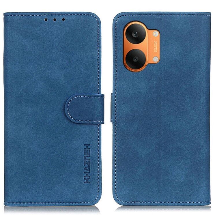 Чехол-книжка с застежкой KHAZNEH Retro Wallet для Xiaomi Poco X8 Pro Max - Blue: фото 1 из 8