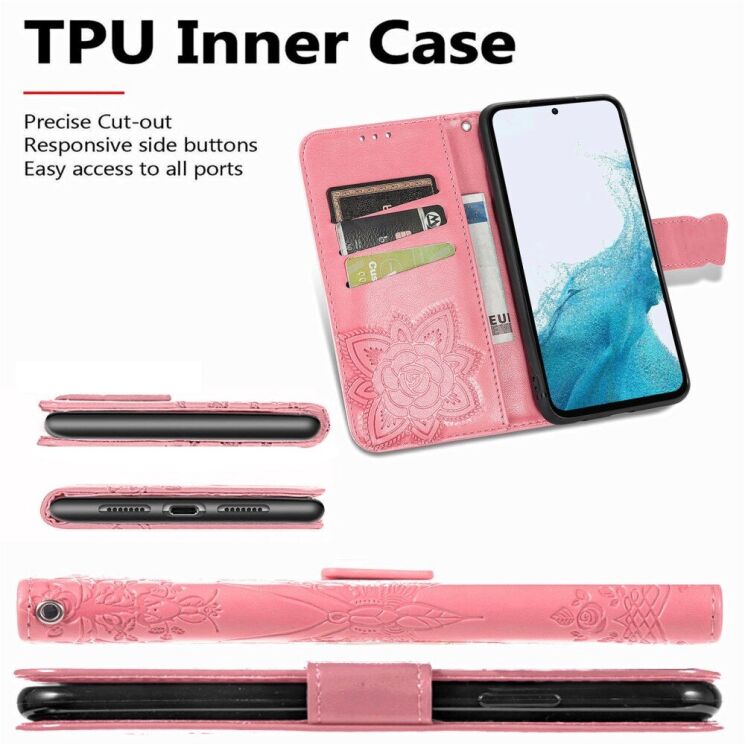 Чехол-книжка UniCase Butterfly Pattern для Samsung Galaxy A56 (A566) - Pink: фото 7 из 9