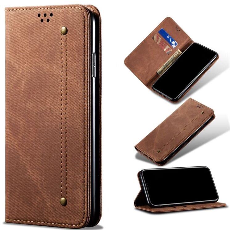 Чехол-книжка UniCase Jeans Wallet для Samsung Galaxy S21 FE (G990) - Red: фото 7 из 13