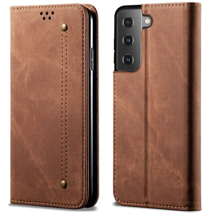Чехол-книжка UniCase Jeans Wallet для Samsung Galaxy S21 FE (G990) - Red: фото 1 из 13