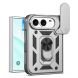 Чохол (PC+TPU) з підставкою Deexe Armor Shield (FF) для iPhone Duo - Silver (435009S). Фото 1 з 9