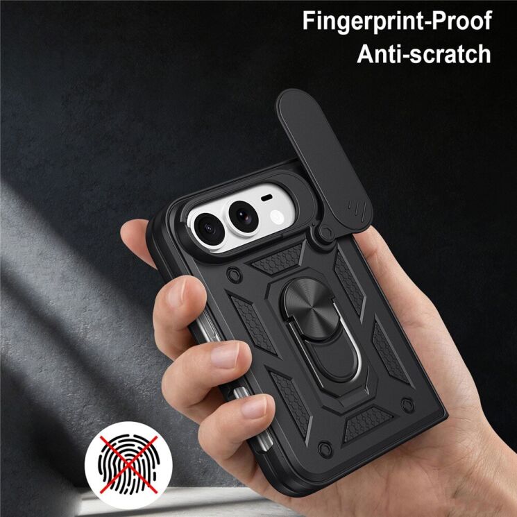 Чохол (PC+TPU) з підставкою Deexe Armor Shield (FF) для iPhone Duo - Blue: фото 6 з 9