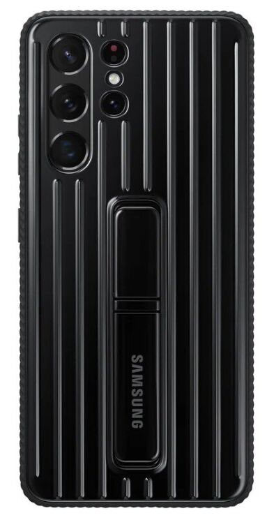 Чехол Protective Standing Cover для Samsung Galaxy S21 Ultra (G998) EF-RG998CBEGRU - Black: фото 1 из 2