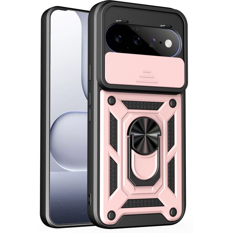 Чехол с защитой камеры Deexe Armor Shield для Google Pixel 11 / 11 Pro - Rose Gold: фото 1 из 9