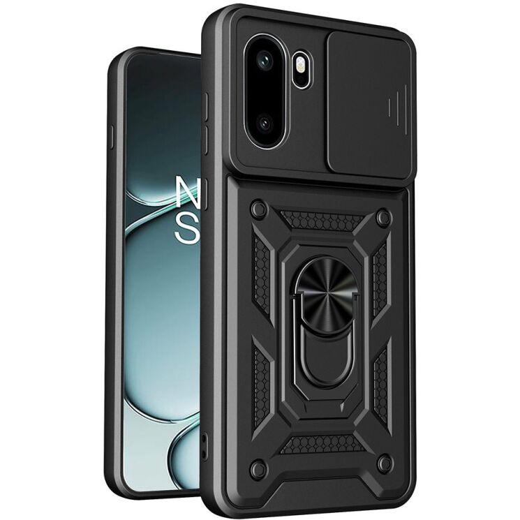 Чехол с защитой камеры Deexe Armor Shield для OnePlus 15R - Black (408019B) Чехол с защитой камеры Deexe Armor Shield для OnePlus 15R - Black: фото 1 из 8