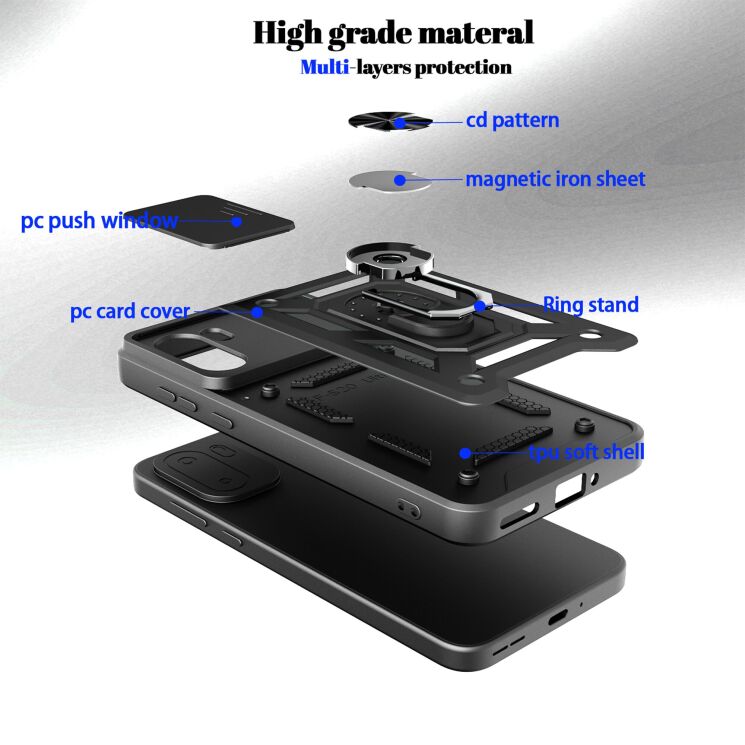 Чехол с защитой камеры Deexe Armor Shield для OnePlus 15R - Black (408019B) Чехол с защитой камеры Deexe Armor Shield для OnePlus 15R - Black: фото 8 из 8