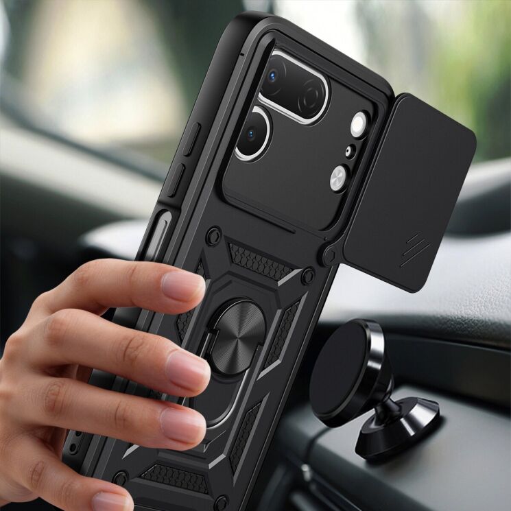 Чохол із захистом камери Deexe Armor Shield для TECNO Spark 50 Pro - Blue: фото 5 з 9