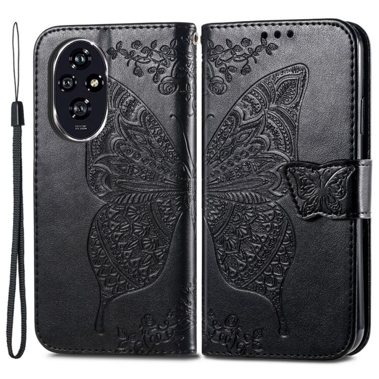 Чехол UniCase Butterfly Pattern для Honor 200 Pro - Black: фото 1 из 7