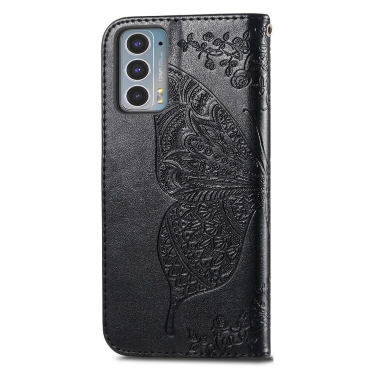 Чохол UniCase Butterfly Pattern для Motorola Edge 20 - Black: фото 4 з 9