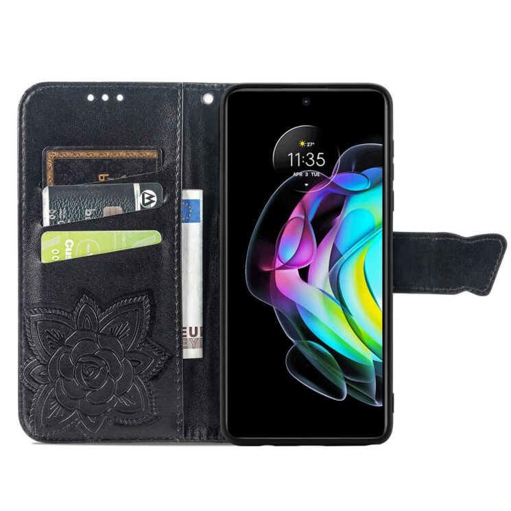 Чохол UniCase Butterfly Pattern для Motorola Edge 20 - Black: фото 5 з 9
