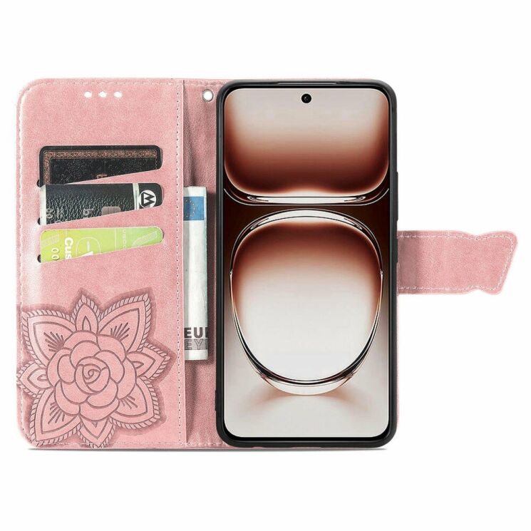 Чехол UniCase Butterfly Pattern для OPPO A3x / A3 / A40m - Rose Gold: фото 2 из 7