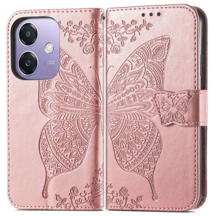 Чехол UniCase Butterfly Pattern для OPPO A3x / A3 / A40m - Rose Gold: фото 1 из 7