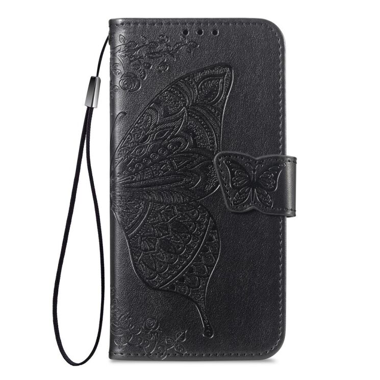 Чехол-книжка с рисунком UniCase Butterfly Pattern для Xiaomi Redmi 15C / Poco C85 - Black: фото 6 из 9