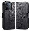 Чехол-книжка с рисунком UniCase Butterfly Pattern для Xiaomi Redmi 15C / Poco C85 - Black (386156B)