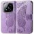 Чехол UniCase Butterfly Pattern для Xiaomi Redmi Note 14 Pro Plus - Light Purple: фото 1 из 9