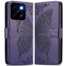 Чехол UniCase Butterfly Pattern для ZTE Blade A35 / Blade A55 - Dark Purple: фото 1 из 6