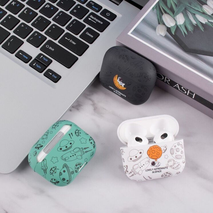 Чохол для Deexe Astronaut Series для Apple AirPods 4 - Gray: фото 4 из 4