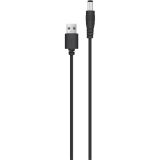 Кабель ACCLAB USB to DC 5.5х2.1мм (5V, 1.5A, 1m) - Black: фото 1 з 4