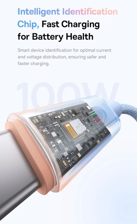 Кабель Baseus Discolor Series USB to Type-C (100W, 1m) P10374903 - Custard Yellow: фото 14 из 23