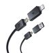 Кабель Baseus Versatile 2 in 2 Type-C+USB to Type-C+Lightning (3.5A, 60W, 2m) P10383000121-02 - Black (896412B). Фото 3 з 24