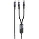 Кабель Hoco U139 2 in 1 Type-C to Type-C (100W) + Lightning (27W, 1.2m) - Black (896370B). Фото 1 з 3