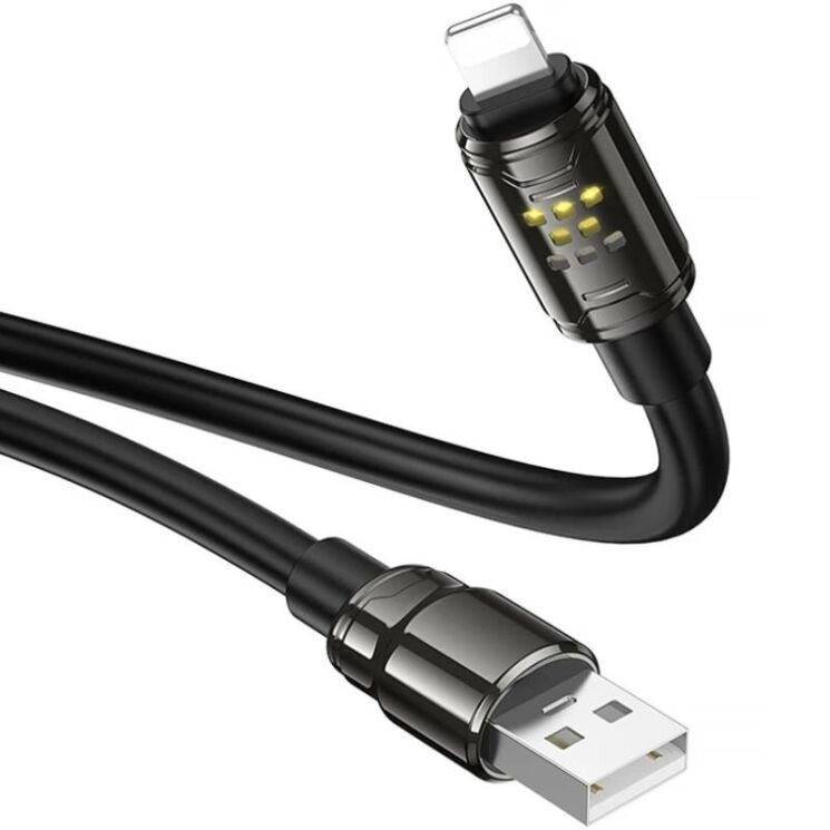 Кабель Hoco U143 USB to Lightning (2.4A, 1.2m) - Black: фото 4 из 9