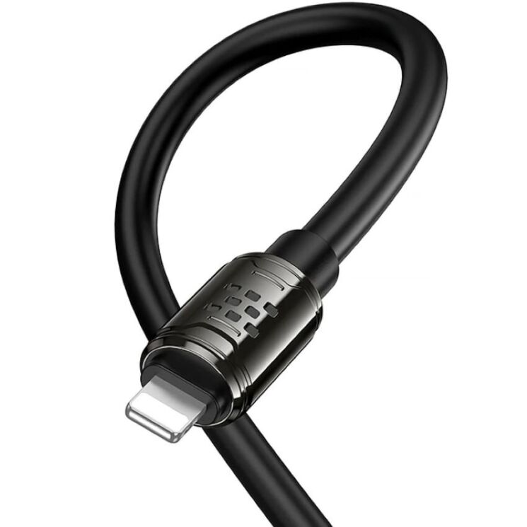 Кабель Hoco U143 USB to Lightning (2.4A, 1.2m) - Black: фото 5 из 9