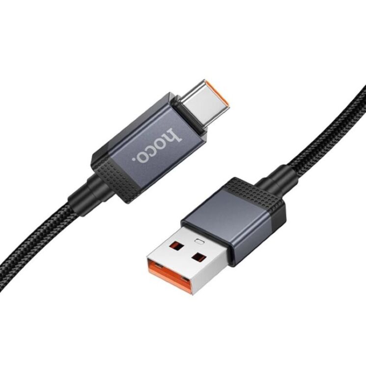 Кабель Hoco X118 USB to Type-C (5A, 1m) - Black: фото 3 з 6