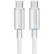 Кабель USAMS US-SJ660 Type-C to Type-C (100W, 1.2m) - White (896333W). Фото 1 з 14