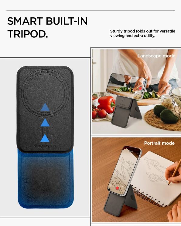 Кардхолдер Spigen Slim Fold (Mag Fit) | S314-2 (AFA10406) - Black: фото 15 из 18