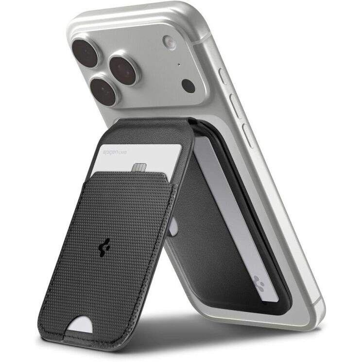Кардхолдер Spigen Slim Fold (Mag Fit) | S314-2 (AFA10406) - Black: фото 1 из 18