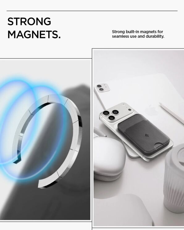 Кардхолдер Spigen Slim Fold (Mag Fit) | S314-2 (AFA10406) - Black: фото 18 из 18