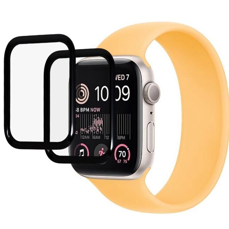 Комплект захисних плівок Deexe Protector Film для Apple Watch 44 mm - Black: фото 1 з 5