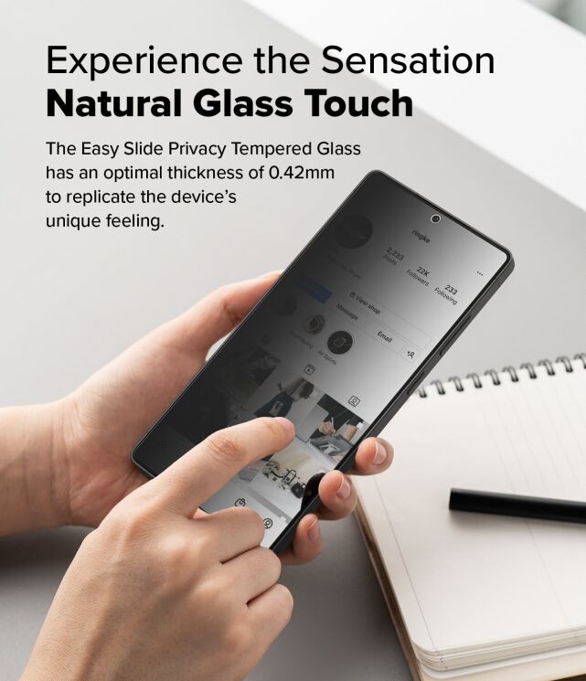 Комплект защитных стекол (2шт) Ringke Easy Slide Privacy для Samsung Galaxy S25 Ultra (S938) 8800274969476: фото 11 из 21