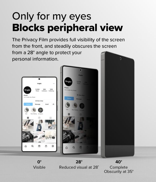 Комплект защитных стекол (2шт) Ringke Easy Slide Privacy для Samsung Galaxy S25 Ultra (S938) 8800274969476: фото 7 из 21