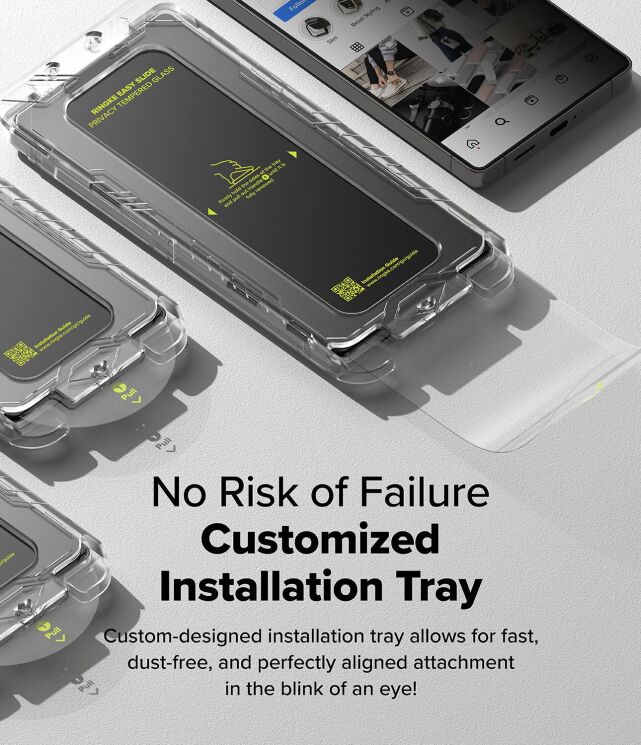 Комплект защитных стекол (2шт) Ringke Easy Slide Privacy для Samsung Galaxy S25 Ultra (S938) 8800274969476: фото 5 из 21