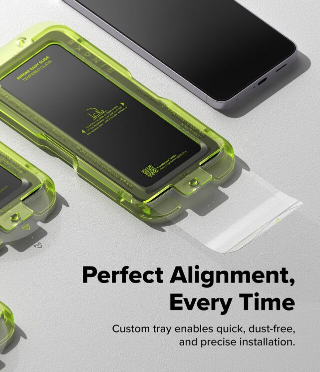 Комплект защитных стекол (2шт) Ringke Easy Slide Tempered Glass для Samsung Galaxy S25 FE (S731) 8800293859680: фото 5 из 19