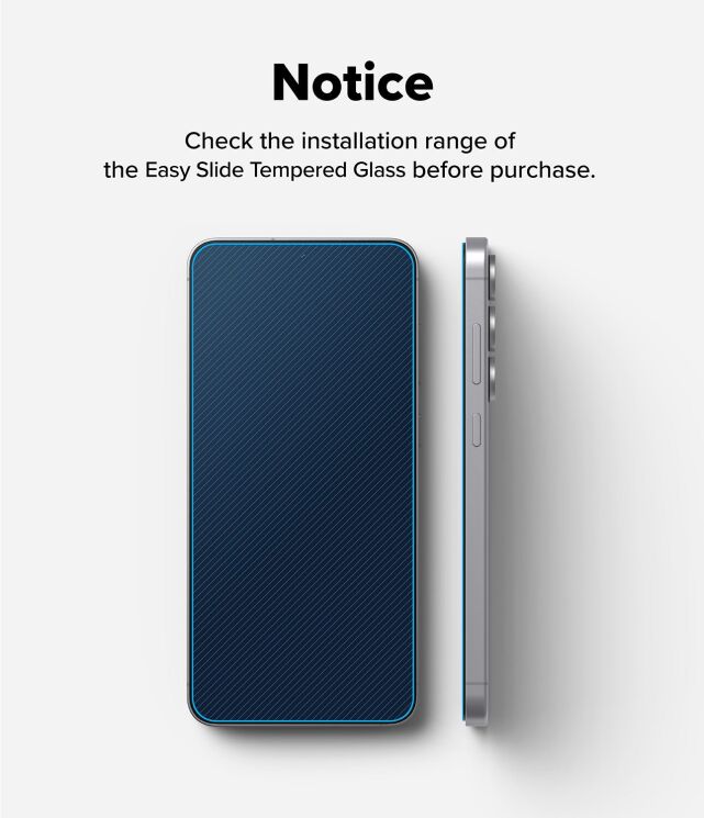 Комплект защитных стекол (2шт) Ringke Easy Slide Tempered Glass для Samsung Galaxy S25 FE (S731) 8800293859680: фото 15 из 19