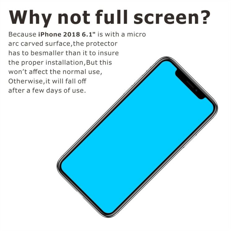 Комплект захисних стекол ITIETIE 2.5D 9H для Apple iPhone XR: фото 5 з 8