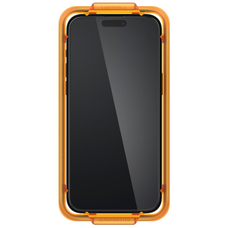 Комплект захисних стекол Spigen (SGP) GLAS.tR AlignMaster Black для Apple iPhone 15 Pro - Black: фото 4 з 12