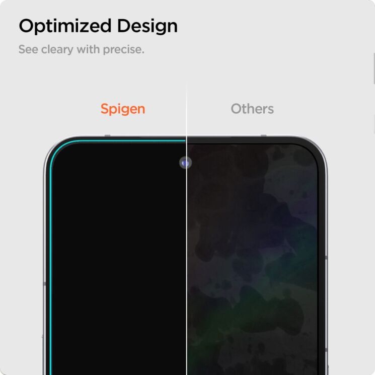 Комплект защитных стекол Spigen (SGP) GLAS.tR SLIM Sensor Protected для Nothing Phone (3) AGL10208 - Clear: фото 9 из 11